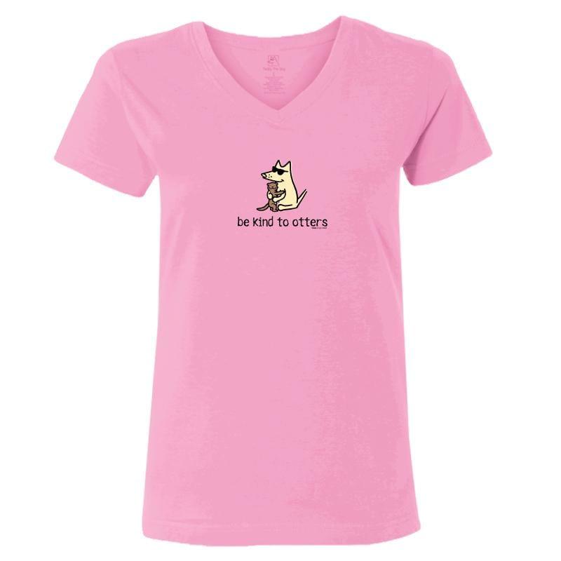 Be Kind To Otters - Ladies T-Shirt V-Neck - Rocky & Maggie's Pet Boutique and Salon