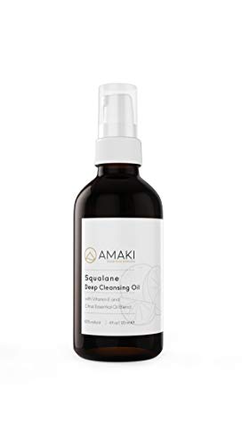 Amaki Deep Cleansing Oil & Makeup Remover with Squalane (Citrus Blend) - Organic Gifts for Women