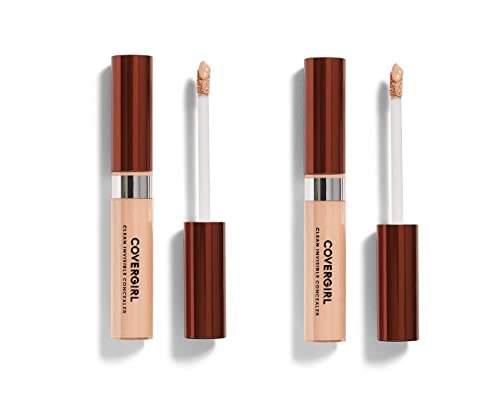 COVERGIRL Clean Invisible Concealer, Light 125, 0.32 Fl Oz, 2 Count