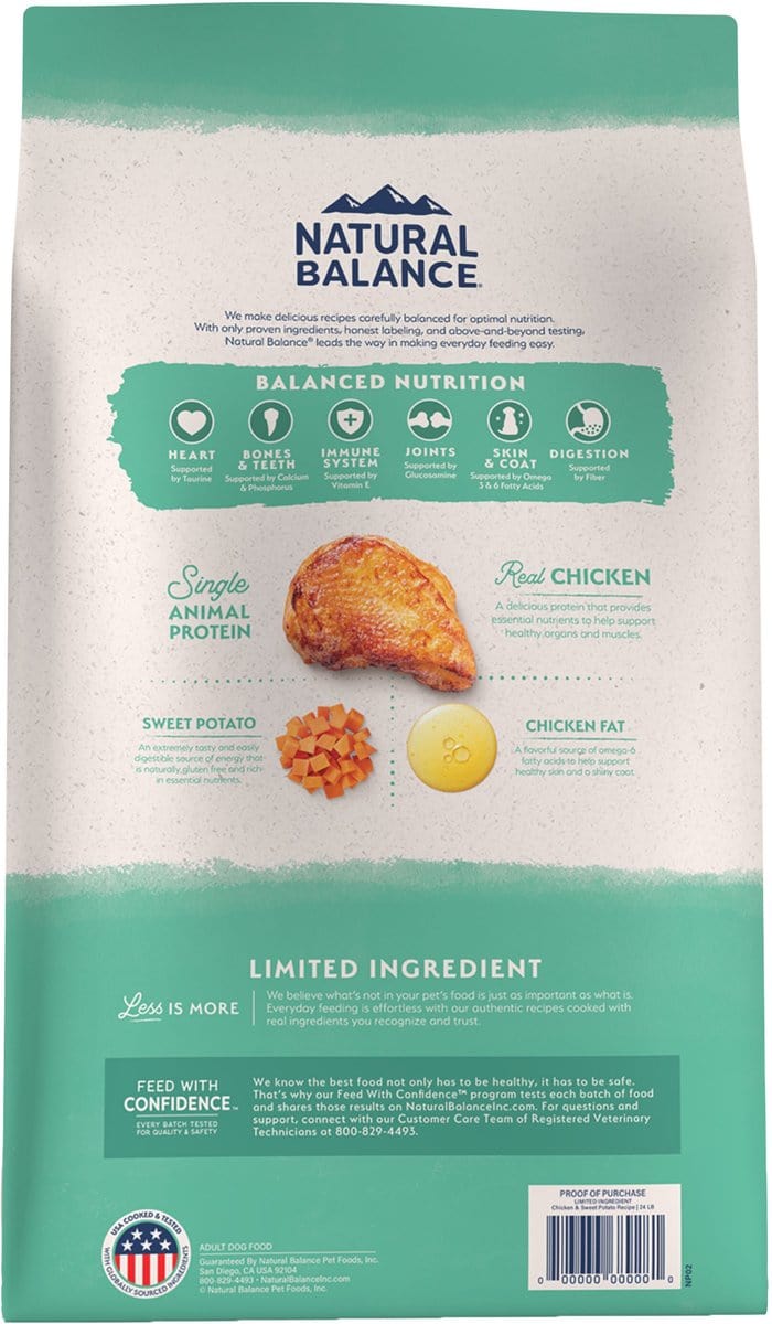 Natural Balance L.I.D. Limited Ingredient Diets Adult Grain Free Sweet Potato & Chicken Dry Dog Food
