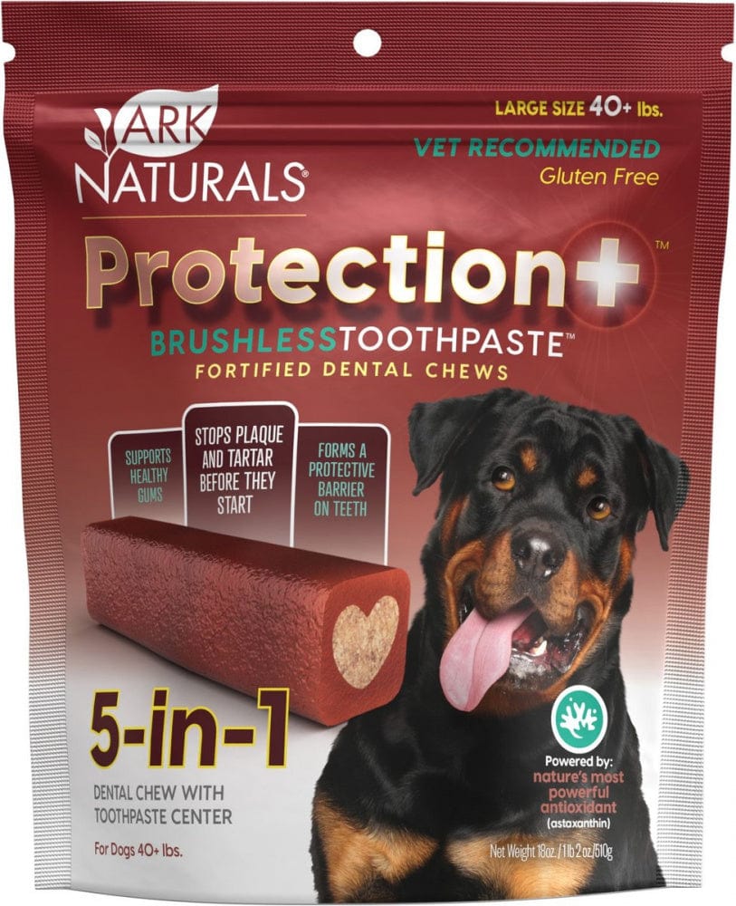 Ark Naturals Protection Brushless Toothpaste Dental Chews for Large Breed Dogs