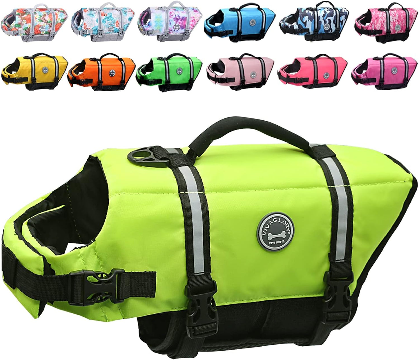 Dog Life Jacket for Small Dogs Boating Bright Yellow