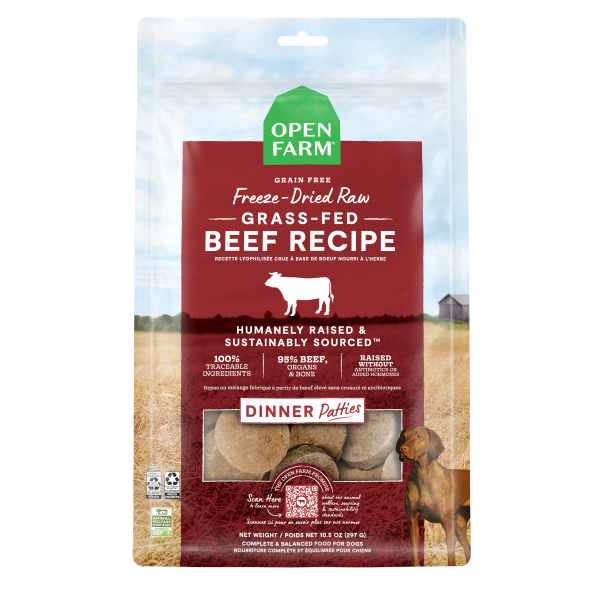 Open Farm Dog Freeze-Dried Raw Patties Homestd Patties
