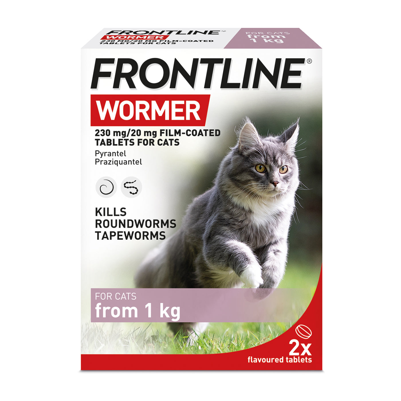 Frontline Wormer Tablets for Cats x2