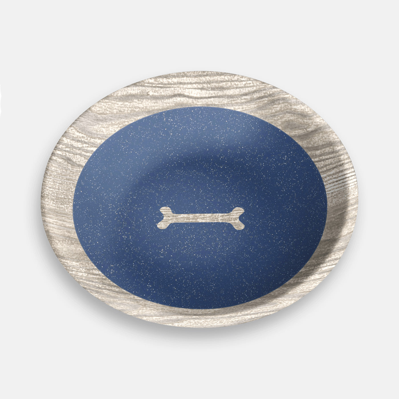 French Oak Wood Bone Cat Saucer