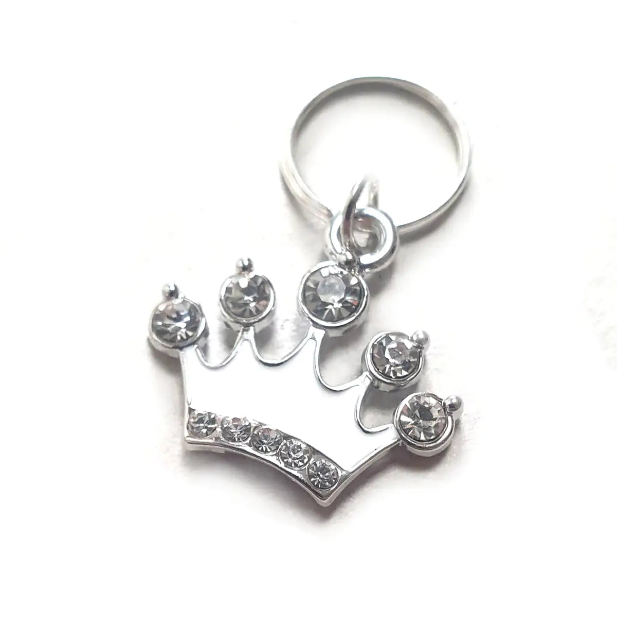 Pet Crown Collar Charm White