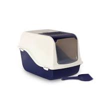 Bergamo - Litter Pan Ariel W/ Cover Blue