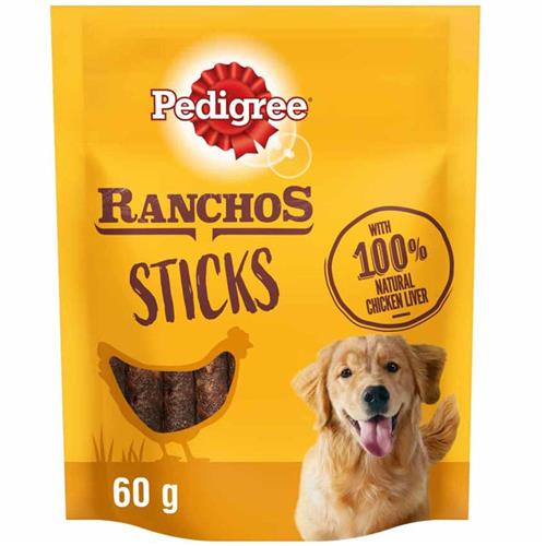 Pedigree Ranchos Adult Dog Treats Chicken Liver Sticks 60g