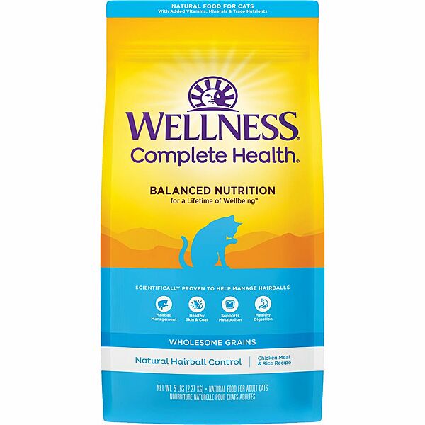 Wellness Hairball Control 5lb Chicken