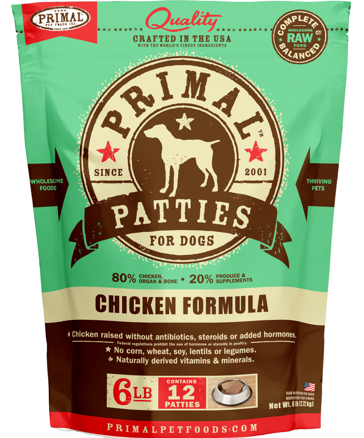 Primal Raw Frozen Chicken Formula For Dogs