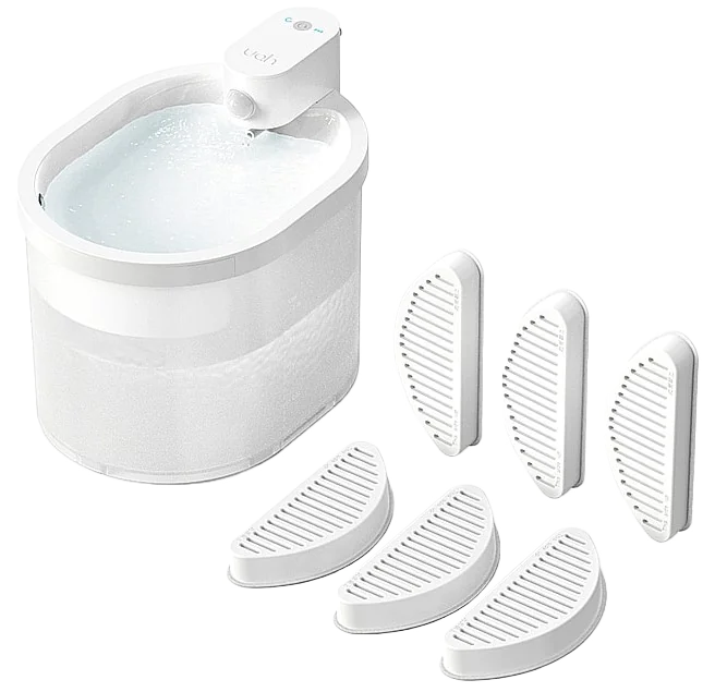 Wireless Cat Water Fountain White With 6 Filters