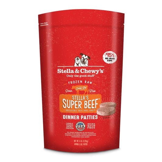 Stella & Chewy's Raw Frozen Stella's Super Beef Dinner Patties for Dogs