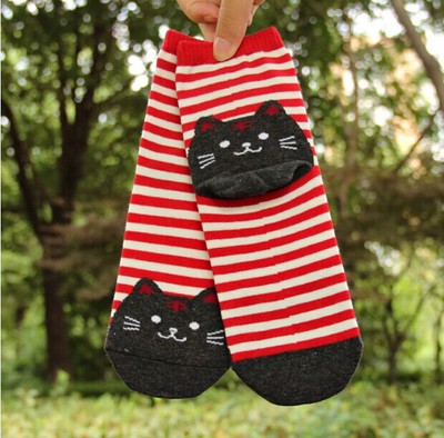 Striped Cat Socks