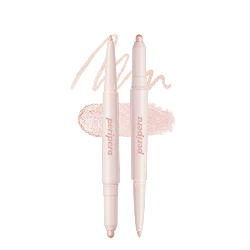 Peripera SUGAR TWINKLE DUO EYE STICK (01 DEWY NUDE) - Shimmer, Highlighter, Convenient Eye Stick