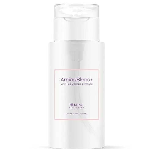 Rumi Cosmetiques AminoBlend+ Micellar Makeup Remover for Older Women with Sensitive Skin - Face Cleanser, Makeup, Mascara Removal | Gentle Cleanse & Nourish Your Skin - Cruelty-Free & Vegan
