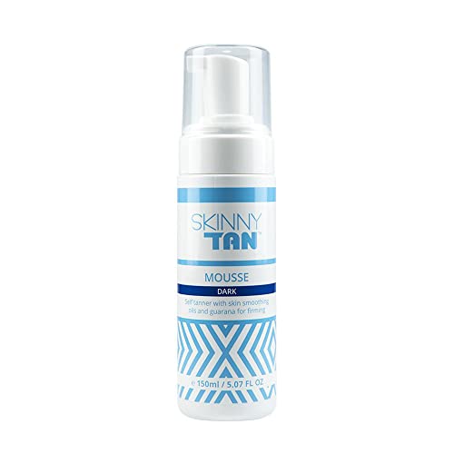 Skinny Tan Self Tanner Mousse - Long Lasting, Non Drying Bronzer - Coconut and Vanilla Scent - Easy to Apply Foam Texture - Streak Free and Natural Looking Results - Dark Self Tanning Mousse - 5 oz