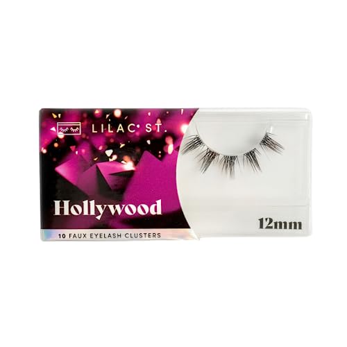 Lilac St - Hollywood Lashes - Full & Dramatic Look - Spiky & Wispy Lash Clusters - Reusable - Vegan & Cruelty Free - 12 mm
