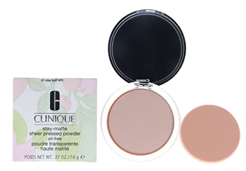 Clinique Stay Matte Sheer Pressed Powder Compact .27 oz, Stay Buff 01