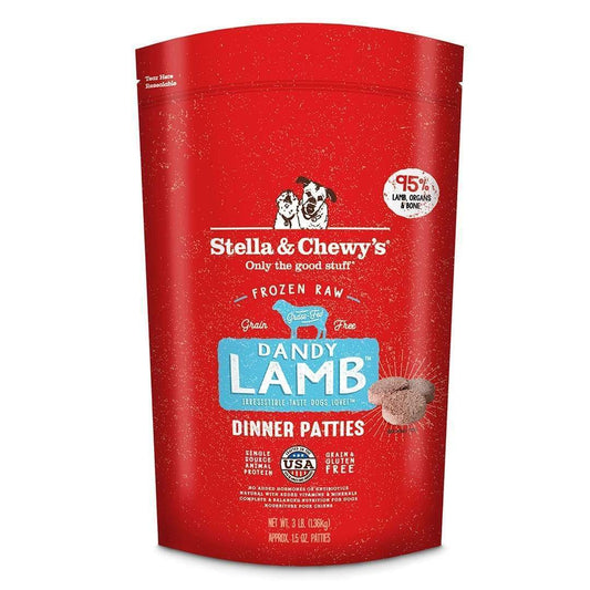Stella & Chewy's Raw Frozen Dandy Lamb Dinner Patties for Dogs