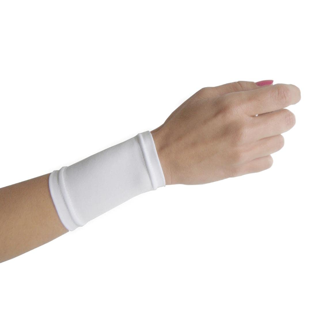 Tatjacket Tattoo Cover Up Concealer Sleeve, 2-PACK, Wrist or Instep coverage, UPF 50 Protection, Slip Free, for Men & Women (Unisex), WHITE, ONE SIZE