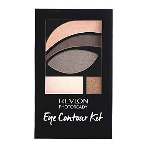 Revlon PhotoReady Eye Contour Kit, Eyeshadow Palette with 5 Wet/Dry Shades & Double-Ended Brush Applicator, Metropolitan (501), 0.1 oz,Powder