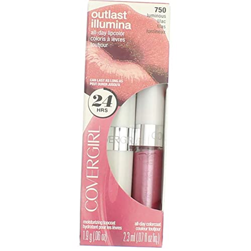 CoverGirl Outlast All Day Lipcolor, Luminous Lilac [750] 1 ea (Pack of 2)