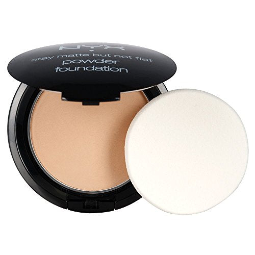 NYX PROFESSIONAL MAKEUP Stay Matte But Not Flat Powder Foundation, Soft Beige