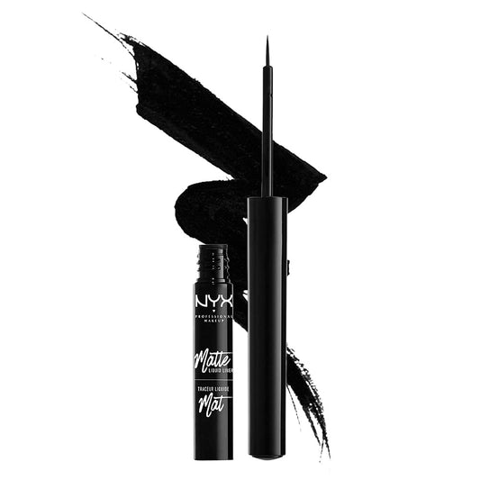 NYX PROFESSIONAL MAKEUP Matte Liquid Liner, Waterproof Eyeliner - Black, Vegan Formula