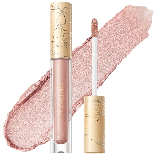 FOCALLURE Metallic Liquid Lipstick,Non Stick Cup Lip Gloss,High Impact Lip Color with Transfer-proof Wear,Long Lasting & Waterproof Lipstick Makeup for Women,YoungLust