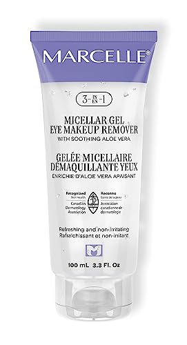 Marcelle 3-in-1 Micellar Gel Eye Makeup Remover, Hypoallergenic and Fragrance-Free, 3.3 fl oz