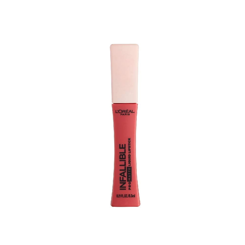 L'Oreal Paris Makeup Infallible Pro Matte Les Macarons Scented Matte Liquid Lipstick, Highly Pigmented, Longwear, Waterproof and Smudge Proof, Guava Gush, 0.21 fl; oz.