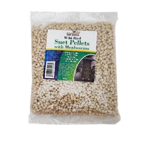 Wild Bird Suet Pellets With Mealworms 500g