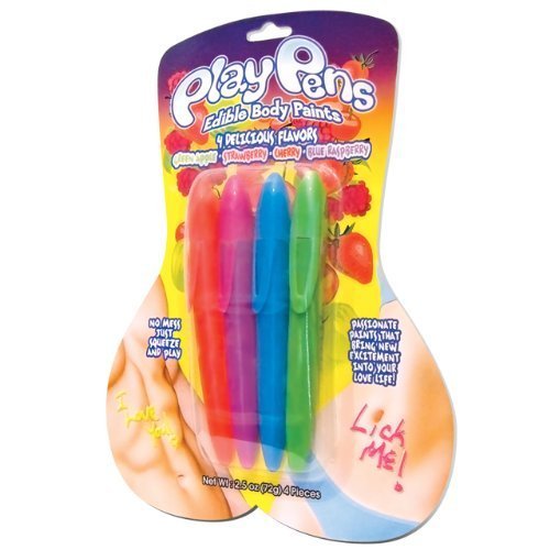 Play Pens Edible Body Paints ( 4 Pack ) by Hott Products Unlimited