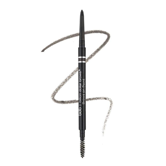 Billion Dollar Brows On Point Waterproof Micro Eyebrow Pencil | Self-Sharpening Tip | Create Hairlike Strokes | Vegan & Cruelty-Free | Natural Blendable Lines