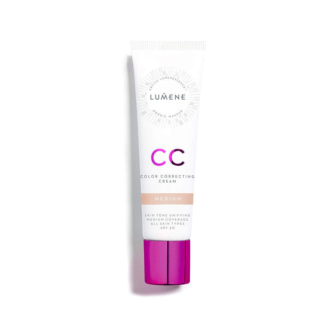 Lumene CC Color Correcting Cream with SPF 20, Medium, 1 Ounce