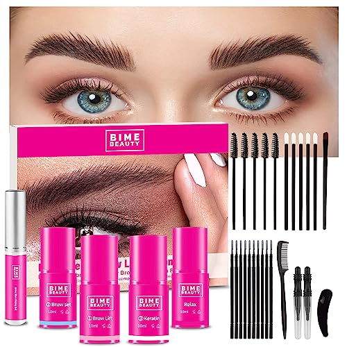 Bime Beauty EliteGaze Brow Lamination Kit - Professional Eyebrow Lamination Kit with Complete Brush Accessories - Long-Lasting Eyebrow Lift Kit for Thicker and Fuller - At Home Eyebrow Lamination Kit
