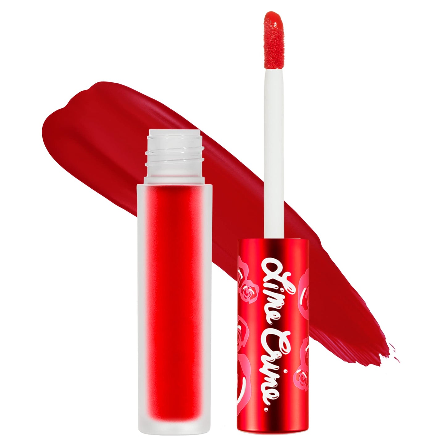 Lime Crime Velvetines Liquid Matte Lipstick, Red Velvet (True Red) - Bold, Long Lasting Shades & Lip Lining - Stellar Color & High Comfort for All-Day Wear - Talc-Free & Paraben-Free