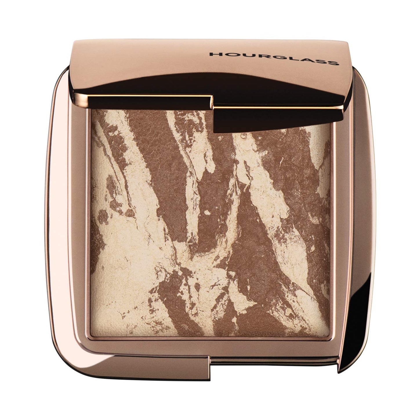 Hourglass Ambient Lighting Bronzer in Diffused Bronze Light. Highlighting Bronzer for a Natural Sun-Kissed Glow. Vegan and Cruelty-Free.