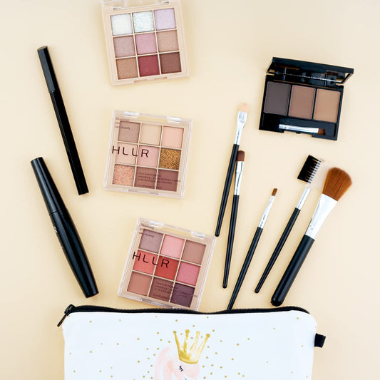 All in One Makeup Kit For Girls - 27 Colors Naked Eyeshadow Palette, Makeup Brushes Sets, Waterproof Eyeliner Pencils, Eyebrow Powder, Mascara, Flamingos Cosmetic Bag, Women and Teens Makeup Gift Set