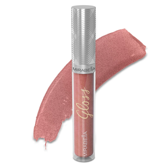 Mirabella Ultra-Hydrating Lip Gloss, Lavish (Shimmering Light Nude) - Luxe Advanced Formula for Glossy Shine Finish & Superior Color with Pigmentation - Essential Oils Soothe & Nourish Lips