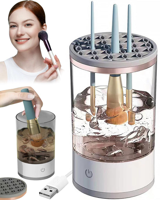 Electric Makeup Brush Cleaner Machine, Cosmetic Brush Cleaner, Automatic Spinning Makeup Brush Tools, Super-Fast Electric Brush Cleaner Machine, Fits kind of Sizes Makeup Brushes (1PCS)