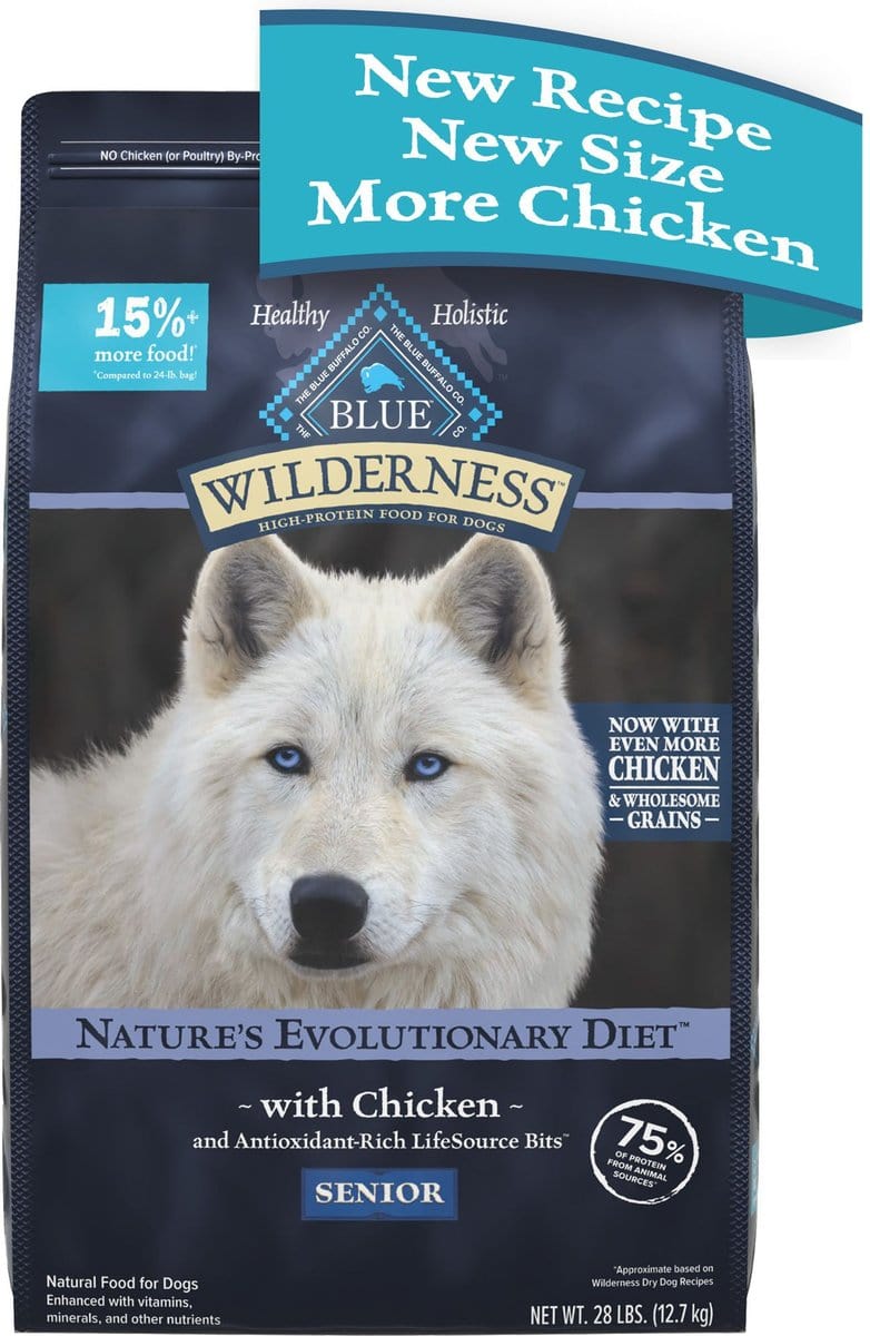 Blue Buffalo Wilderness Wholesome Grains Senior Chicken Recipe Dry Dog Food