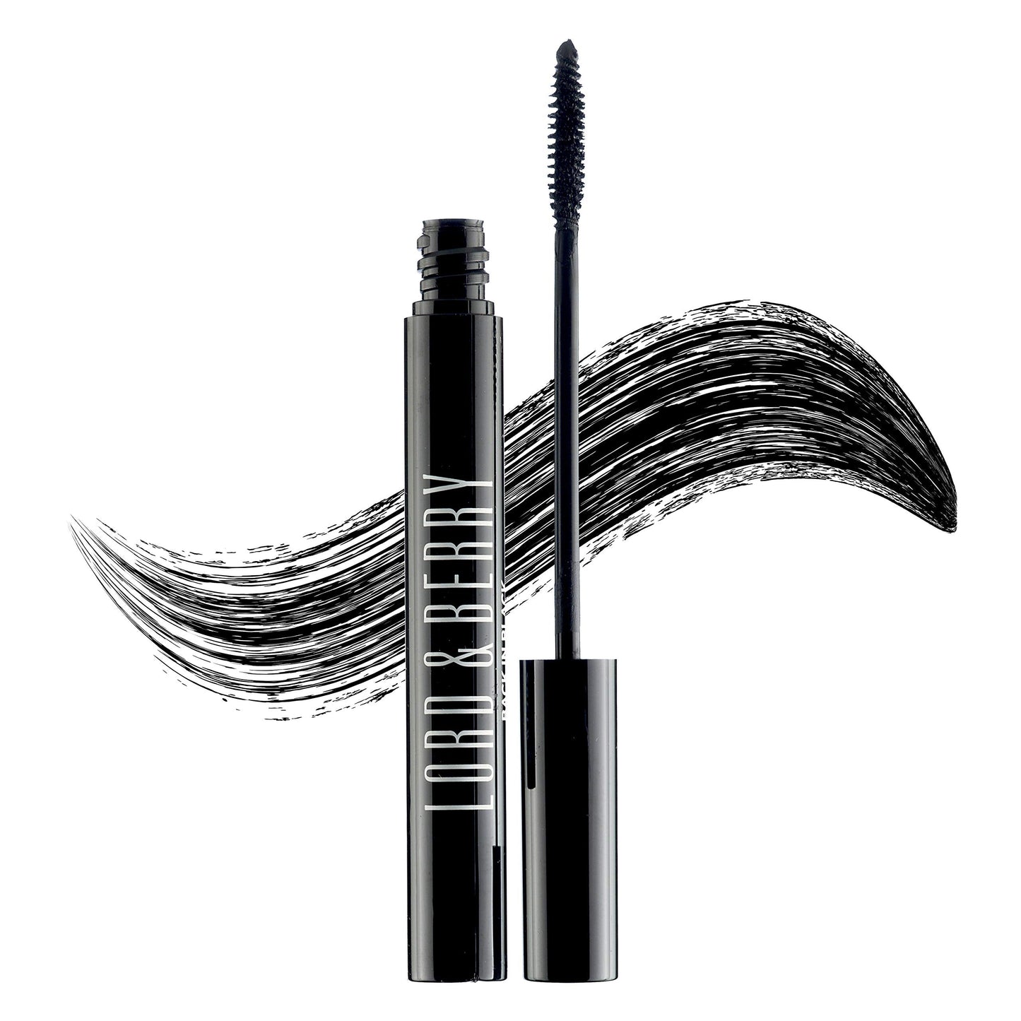Lord & Berry Back in Black Liquid Lightweight Lash Mascara Black for Volume and Length, Long Lasting Moisture, Great For Short Lashes Eye Makeup, Cruelty Free, 0.6 oz, Deep Black