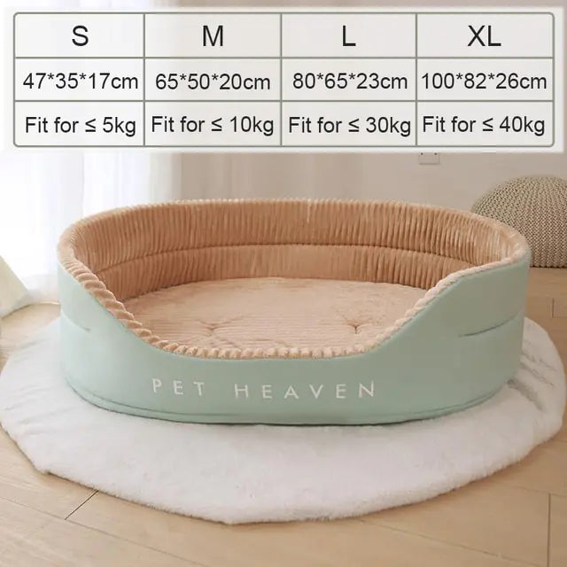 Soft Padded Dog Bed Green Khaki Bed XL