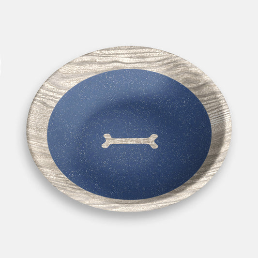 French Oak Wood Bone Cat Saucer