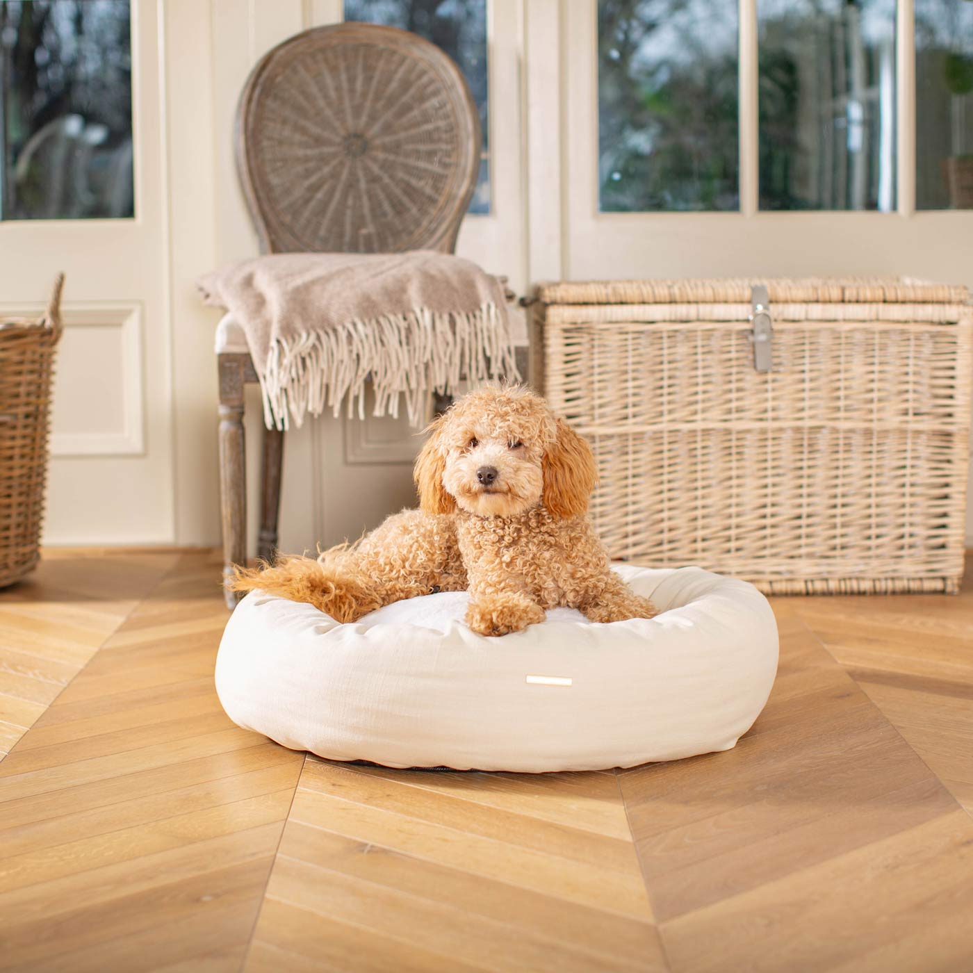 Donut Bed in Savanna Bone by Lords & Labradors
