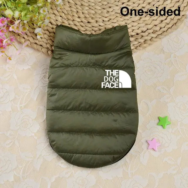 Double Sided Dog Coat Winter Warm single-sided greenB XS