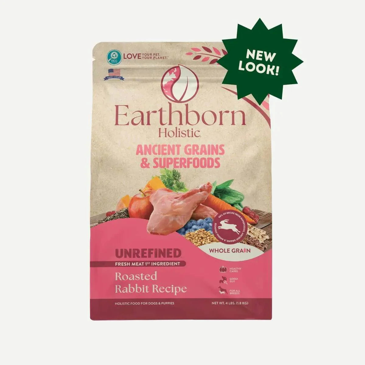 Earthborn Holistic Unrefined Roasted Rabbit with Ancient Grains & Superfoods Dry Dog Food