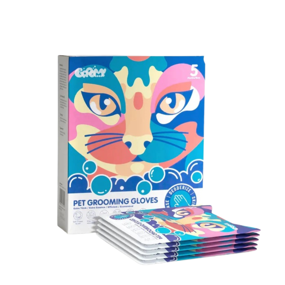 HICC PET Grooming Gloves for Cats and Dogs - 5 Pairs