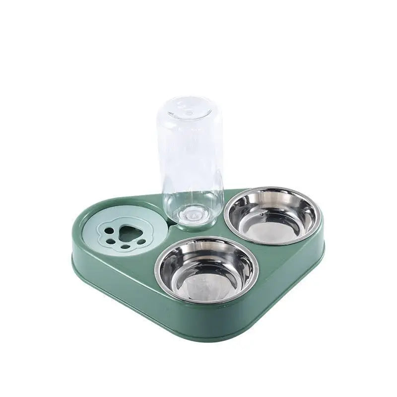 3in1 Pet Food Bowl Green